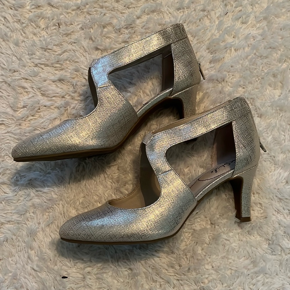 Gold Closed Toe Heels